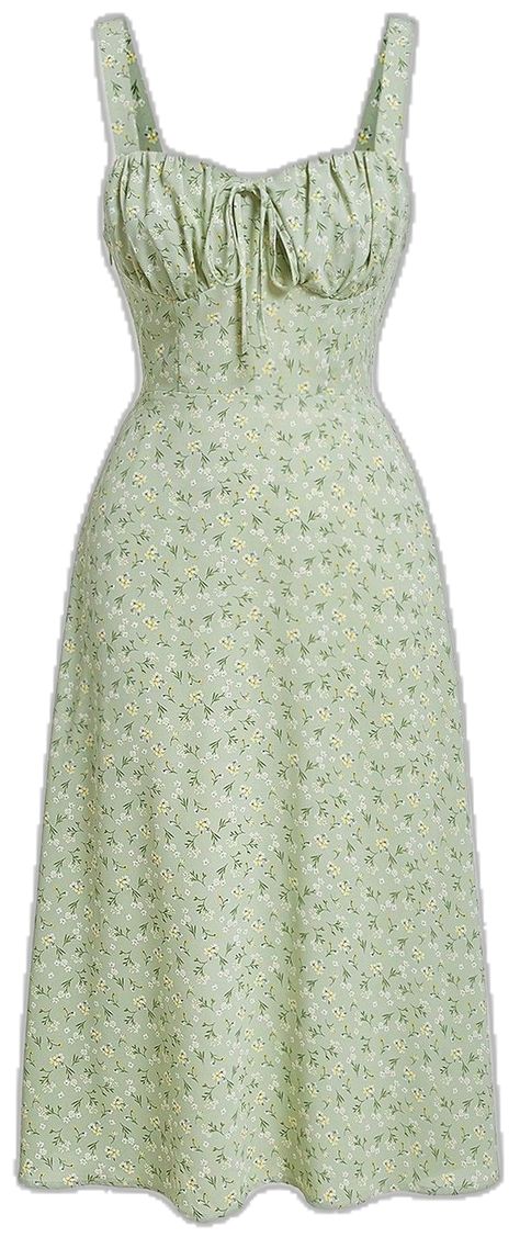 Green Sundress, Ditsy Floral Print, Floral Sundress, Printed Ties, Ditsy Floral, Cami Dress, Women Dresses, Dress P, Light Green