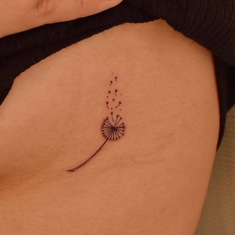 Dandelion Seed Tattoo, Tattoo On The Side, Seed Tattoo, Dandelion Tattoos, Mo Ganji, Lamezia Terme, Dandelion Tattoo, Flower Room, Dandelion Seed