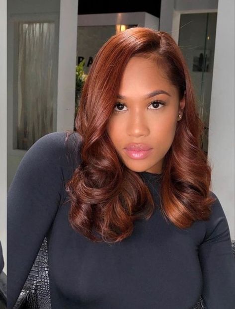 fall and winter hair color ideas black women Hair Dye Ideas Black Women, Pelo Color Vino, Cinnamon Hair, Winter Hair Color Ideas, Hair Dye Ideas, Ginger Hair Color, Copper Hair Color, Dyed Natural Hair, Hair Color Auburn