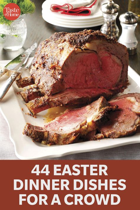 Easter Recipes For A Crowd, Dinner Recipes For A Crowd, Dinners For A Crowd, Easter Ham Dinner, Easter Main Dishes, Easter Dinners, Meat For A Crowd, Easter Dinner Menus, Recipes For A Crowd