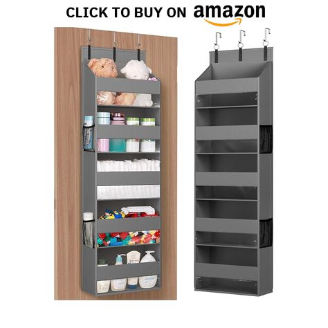 Lifewit 1 Pack Over the Door Organizer, 5 Shelf Clear Window Hanging Storage with 4 Mesh Side Pockets, Anti Tilt 40 lbs Load Behind Door for Pantry, Nursery, Bathroom, Bedroom, Kitchen, Dorm, Grey

#homedesign #homedecor #housedesign #housedecor #room #roomdecor #roomdesign #interior #design #home #house #furniture #decor #bedroom #kitchen #livingroom Door For Pantry, Front Window Design, Over The Door Storage, Hanging Shelf Organizer, Over The Door Organizer, Door Shoe Organizer, Laundry Essentials, Door Organizer, Clear Windows