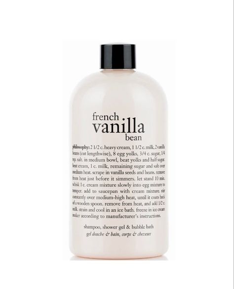 French Vanilla Bean, Philosophy Shower Gel, Philosophy Products, Vanilla Body Wash, Vanilla Smell, Healthy Hair Routine, Beauty Routine Tips, Body Gel, Shower Skin Care