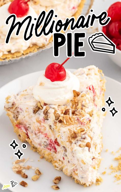 Old Fashioned Million Dollar Pie Recipe - Spaceships and Laser Beams Million Dollar Pie Recipe, Millionaire Pie Recipe, Million Dollar Pie, Millionaire Pie, Best Lemon Meringue Pie, Chocolate Graham Cracker Crust, Baking Recipes Pie, Easy Bundt Cake, Coconut Cream Pie Recipes