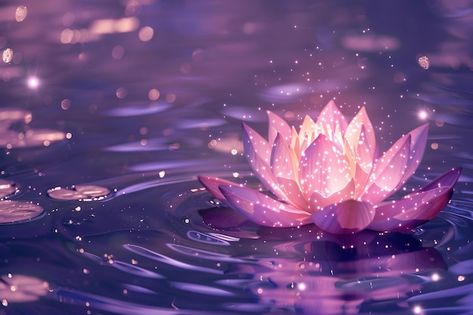 Photo lotus flowers on pink and purple b... | Premium Photo #Freepik #photo Pink Lotus Flower Aesthetic, Flower Wallpaper For Laptop, Purple Wallpaper Laptop Hd, Purple Wallpaper Laptop, Lotus Flower Background, Pond Pictures, Background For Laptop, Glowing Lotus, Lotus Aesthetic