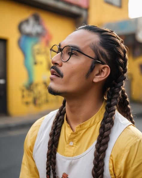 Man of Braids #ai #aiphotography #stablediffusion #diffusedcreations Indigenous Hairstyles Men, Indigenous Braids, Indigenous Hairstyles, Hairstyles Men, Hair Inspiration Color, Mens Hairstyles, Hair Inspiration, Braids, Hairstyles