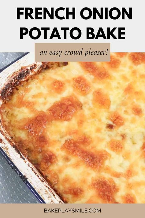 French Onion Potato Bake Potato Bake French Onion Soup, French Onion Au Gratin Potatoes, French Onion Potato Au Gratin, French Onion Soup Potato Bake, French Onion Stuffed Baked Potatoes, French Onion Soup Mix Potatoes, French Onion Potatoes Au Gratin, Baked Onion Casserole, Potato And Onion Bake