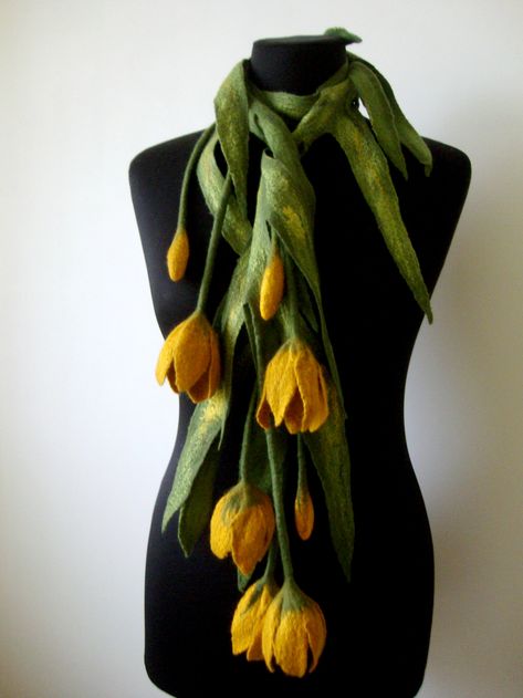 Excited to share the latest addition to my #etsy shop: Green felted flower scarf lariat with yellow tulips Textile necklace Wool scarf women Felt flower bouquet Gift for women Elegant necklace https://etsy.me/2s8sT59 #jewelry #necklace #green #anniversary #valentinesda Felt Flower Scarf, Felt Flower Necklace, Wool Necklace, Tulip Necklace, Felt Flower Bouquet, Textile Necklace, Felt Necklace, Nuno Felt Scarf, Green Accessories