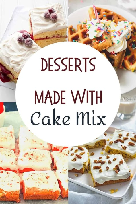 Brownie Mix Desserts, Cake Mix Banana Bread, Recipes Using Cake Mix, Boxed Cake Mixes Recipes, Fast Desserts, Cake Mix Desserts, Devils Food Cake Mix Recipe, Boxed Cake, Cake Mixes