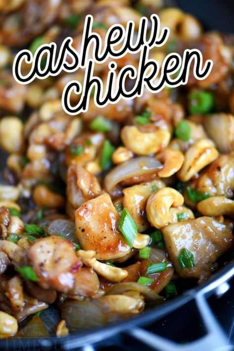 Mom On Timeout Chicken Cashew Stir Fry, Cashew Chicken Recipe, Modern Recipes, Better Than Takeout, Asian Sauce, Cashew Chicken, Homemade Recipe, Lettuce Wraps, Simple Recipes