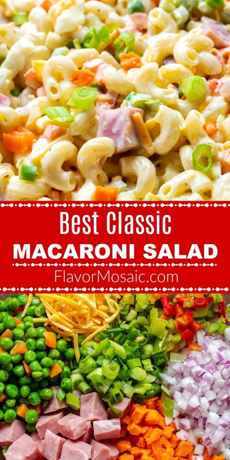 Macaroni Salad With Egg, Best Macaroni Salad Recipe, Salad With Egg, Classic Macaroni Salad, Best Macaroni Salad, Easy Macaroni, Bbq Side Dishes, Macaroni Salad Recipe, Creamy Dressing