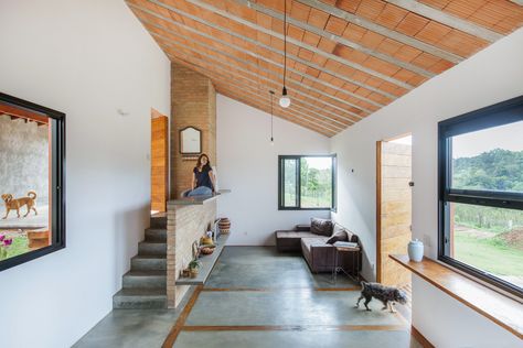 Gallery of Aldeia House / AUÁ arquitetos - 3 Pitch Roof House, Patio House, Pitch Roof, Roof House, Solar House, Countryside House, Mediterranean Homes, House Roof, Pitched Roof