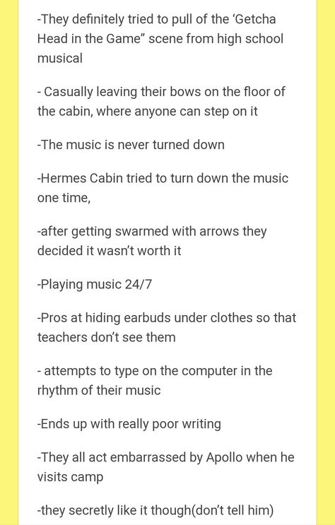 Apollo cabin headcanons 2/2 ☀️ Apollo Cabin Interior, Apollo Cabin Aesthetic, Cabin 7 Headcanons, Cabin 7 Apollo Headcanons, Cabin 7 Headcannons, Apollo Cabin Headcanons, Apollo Headcanon, Pjo Apollo Cabin, Percy Jackson Apollo