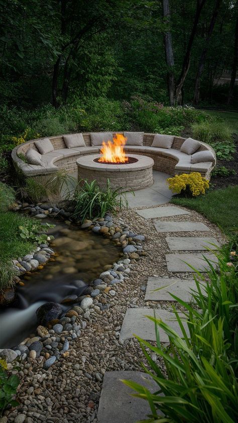 Find the perfect fire pit for your backyard, no matter your budget or style. Our guide includes a range of ideas to suit any outdoor setting. Fire Pit Garden Ideas, Backyard Fire Pit Ideas, Patio Landscape Design, Make A Fire Pit, Outdoor Fire Pit Seating, Fire Pit Garden, Outdoor Fire Pit Area, Backyard Fire Pit, Fire Pit Ideas