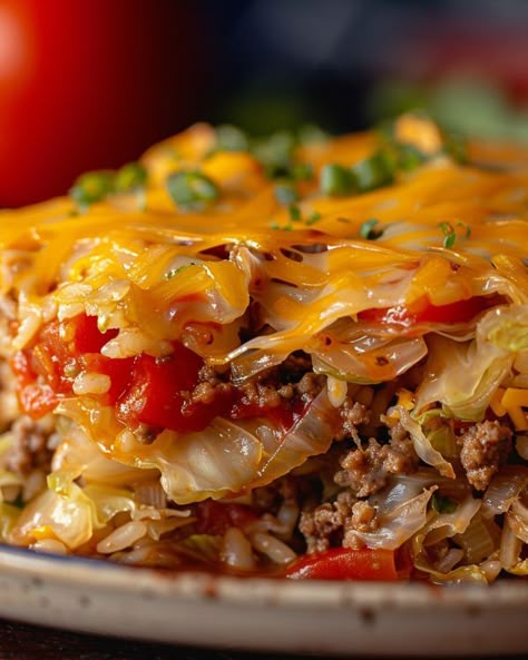 I am 60 years old and only tried this recently. Great flavors! Easy Kid Friendly Summer Dinners, Lite Easy Dinner Recipes, Beef Bake, Cabbage Beef, Cabbage Casserole Recipes, Cabbage Roll Casserole, Food Dolls, Ground Beef Casserole Recipes, Mince Recipes