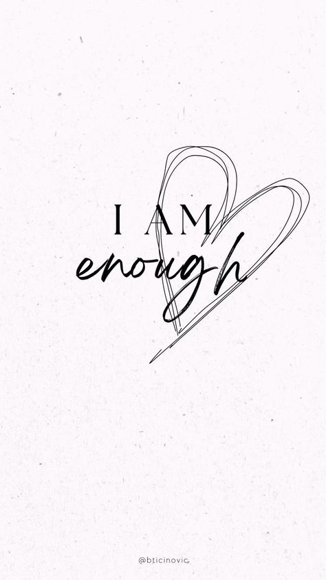 Positive Tattoo Quotes For Women, I Am Art Tattoo Words, Small Tattoo Quotes For Women Simple, Im Enough Wallpaper, I'm Worthy Tattoo, Women’s Quote Tattoos, Minimalist Word Tattoo Ideas, Your Enough Quotes Wallpaper, Im Enough Tattoos For Women