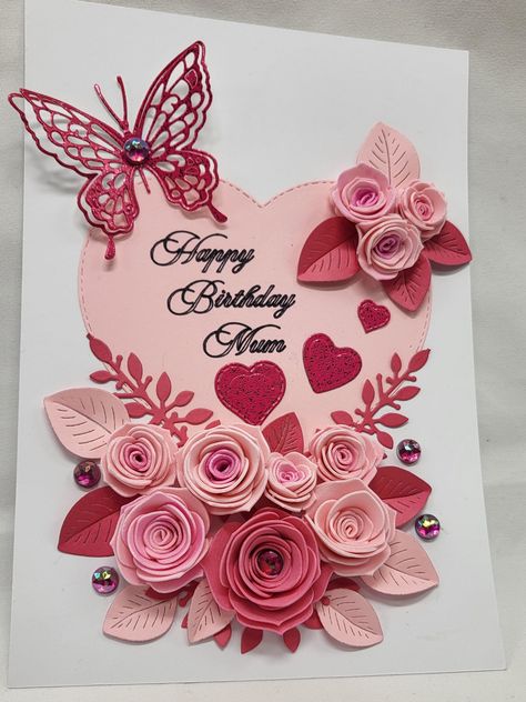 Flower Making Crafts, Fun Projects For Kids, Beautiful Birthday Cards, Unique Birthday Cards, Birthday Cards For Mum, Personalized Birthday Cards, Mother's Day Diy, Handmade Birthday Cards, Unique Cards