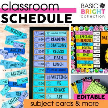 Classroom Daily Visual Schedule | Editable Schedule Cards | Daily Schedule Daily Schedule Classroom, Classroom Schedule Display, Classroom Management Behavior, Class Schedule Template, Daily Schedule Cards, Math Fact Practice, Behavior Incentives, Space Classroom, Classroom Schedule