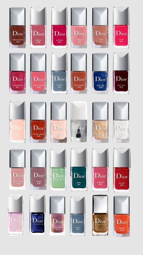 #nails #dior #nailpolish #rosebooks #trend Dior Nail Polish Swatch, Dior Nail Polish Aesthetic, Nails Polish Aesthetic, Aesthetic Wishlist, Dior Nail Polish, Dior Nails, Nail Paint Shades, Cute Nail Polish, Cosmetic Creative