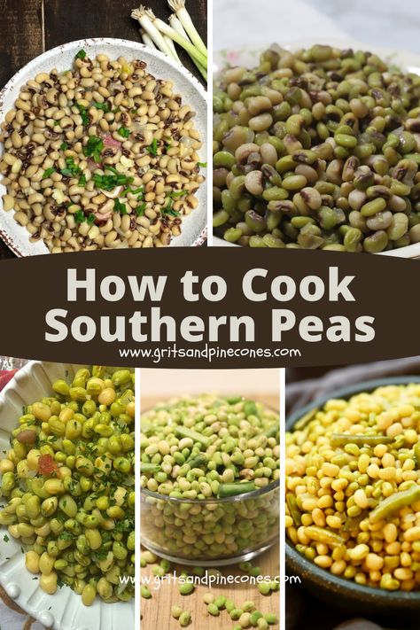 Field Peas Southern, Lady Peas Recipes, Crowder Peas Recipe Southern Style, Cow Peas Recipes, Field Peas And Snaps Recipes, Lady Cream Peas Recipe, Pink Eyed Peas Recipe, Zipper Peas Recipe, Cowpeas Recipe