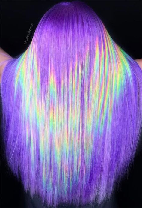 Hair Color Rainbow, Prism Hair, Magical Hair, Holographic Hair, Pulp Riot Hair Color, Vivid Hair Color, Rainbow Hair Color, Creative Hair Color, Fesyen Rambut