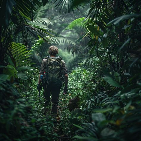 "Jungle Exploration Adventure: A lone #wildlifephotography ventures deep into the #rainforest, surrounded by towering green foliage and mysterious sounds. #travel #outdoors #landscape #digitalart #creativephoto #stockcake ⬇️ Download and 📝 Prompt 👉 https://stockcake.com/i/jungle-exploration-adventure_877771_1041994" Jungle Explorer Aesthetic, Movie Techniques, Jungle Aesthetic, Jungle Hat, Jungle Vibes, Hat Aesthetic, The Rainforest, Travel Outdoors, Pink Vibes