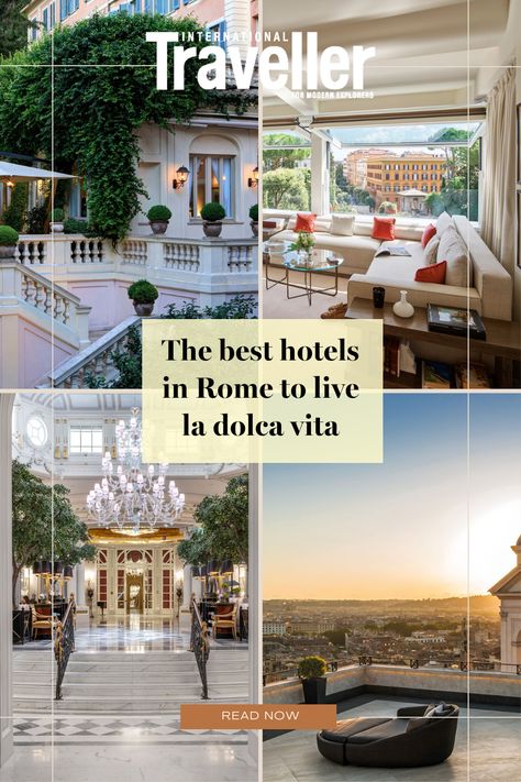 Hotels in Rome can be on the expensive side, especially if you’re travelling during peak season. But it’s worth paying the price if you want the full Rome experience. Plus, the best ones are works of art in and of themselves 🍝 🏛️ 🛵 🇮🇹 Hotels In Rome, Hotel Eden, Rome Hotels, Tiered Garden, Historical Monuments, House Restaurant, Beautiful Villas, Paradise On Earth, Rooftop Terrace