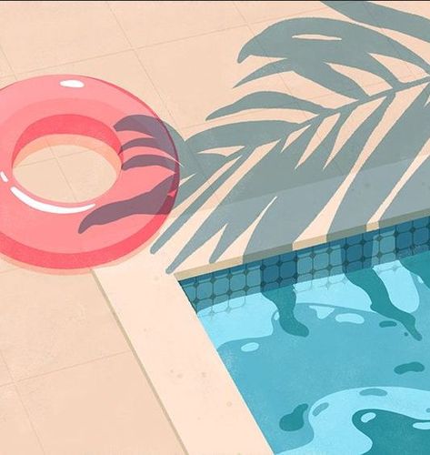 Frida Art, Pool Art, Life Ring, Summer Illustration, In The Pool, Decor Shop, Illustration Vector, Canvas Art Painting, الرسومات اللطيفة