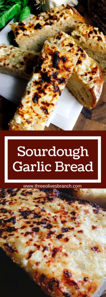 Sourdough Garlic Bread, Italian Dinners, Easy Sourdough Bread Recipe, Fermented Bread, Make Garlic Bread, Homemade Garlic Bread, Easy Sourdough, Homemade Sourdough Bread, Garlic Cheese Bread