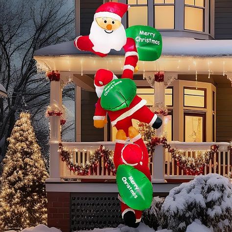 Amazon.com: Fayavoo 8FT Christmas Inflatables Outdoor Decorations, Christmas Climbing Santa Claus Inflatable with LED Lights, Christmas Blow Up Yard Decorations for Indoor Outdoor Christmas Garden Porch Decor : Patio, Lawn & Garden Led Lights Christmas, Christmas Blow Up, Inflatable Christmas Decorations Outdoor, Inflatable Christmas Decorations, Yard Party, Christmas Light Displays, Inflatable Decorations, Christmas Yard Decorations, Christmas Inflatables