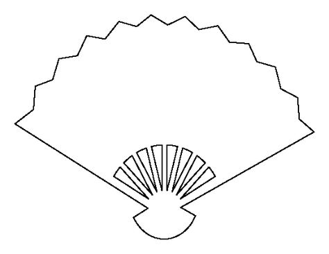 Fan pattern. Use the printable outline for crafts, creating stencils, scrapbooking, and more. Free PDF template to download and print at http://patternuniverse.com/download/fan-pattern/ Doodle Template, Fan Template, Draw Zentangle, Coloring Crafts, Blank Coloring Pages, Crayola Coloring Pages, Printable Shapes, Fan Pattern, Shape Templates