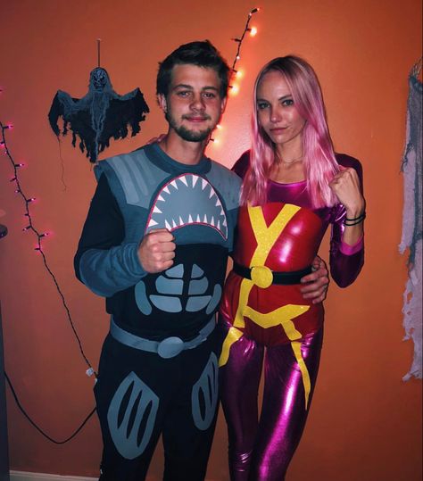 Shark Boy And Lava Girl Couple, Shark Boy And Lava Girl Costumes, Lava Girl Halloween Costume, Sharkboy Costume, Sharkboy And Lava Girl, Sharkboy And Lavagirl Costume, Lava Girl Costume, Shark Boy Costume, Shark Boy And Lava Girl