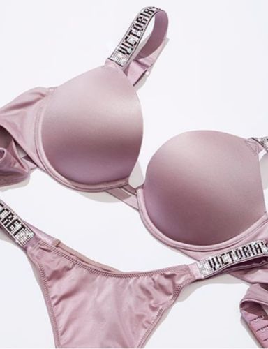 Victoria Secret Set Bra Shine Strap, Victoria’s Secret Sports Bras, Bras And Panties Luxury, Cheap Fitted Silver Intimates, Luxury Underbust Women's Intimates, Plunge Bra Victoria's Secret, White Victoria Secret Bra Small, Bras And Panties Sets, Cute Bra And Pantie Set