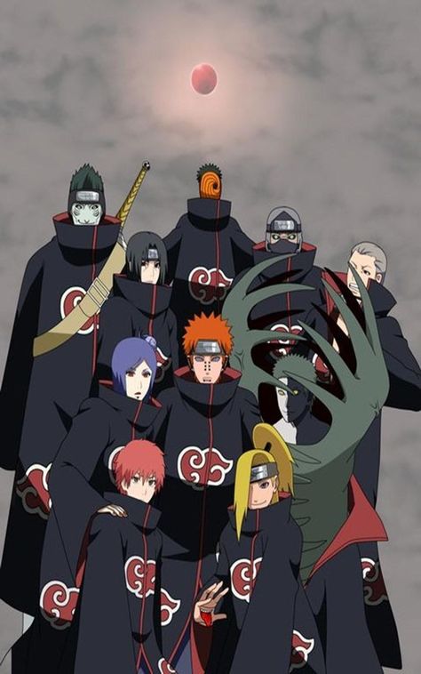 Naruto All Characters, Akatsuki Group, Akatsuki Clan, Akatsuki Wallpaper, Naruto Y Sasuke, Naruto Shippudden, Naruto Vs Sasuke, Naruto Gaara, Manga Naruto