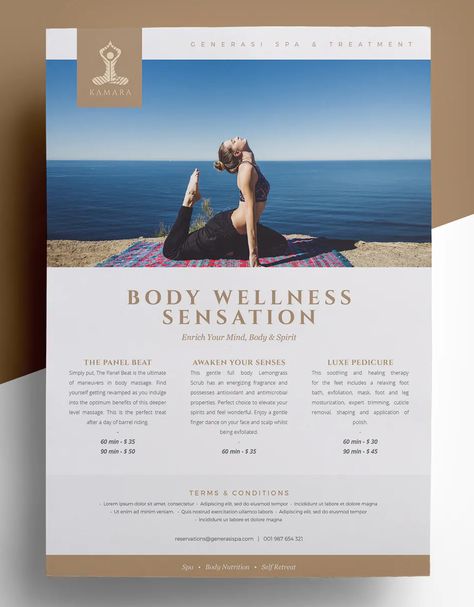 Yoga Retreat Flyer Design, Feminine Flyer Design, Wellness Flyer Design, Retreat Flyer Design, Spa Flyer Design, Wellness Flyer, Retreat Flyer, Massage Flyer, Hotel Marketing Design