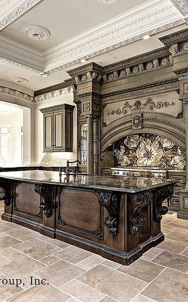 Tuscan Kitchen Design, Bureau Betak, Mediterranean Kitchen Design, Luxury Kitchen Cabinets, Mediterranean Kitchen, Tuscan Kitchen, Kitchen Gallery, Custom Kitchen Cabinets, Elegant Kitchens