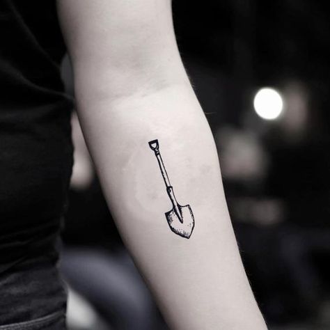 Shovel Tattoo, Friendship Symbol Tattoos, Body Markings, New Beginning Tattoo, Tool Tattoo, Custom Temporary Tattoos, Cute Little Tattoos, Friendship Tattoos, Indian Tattoo