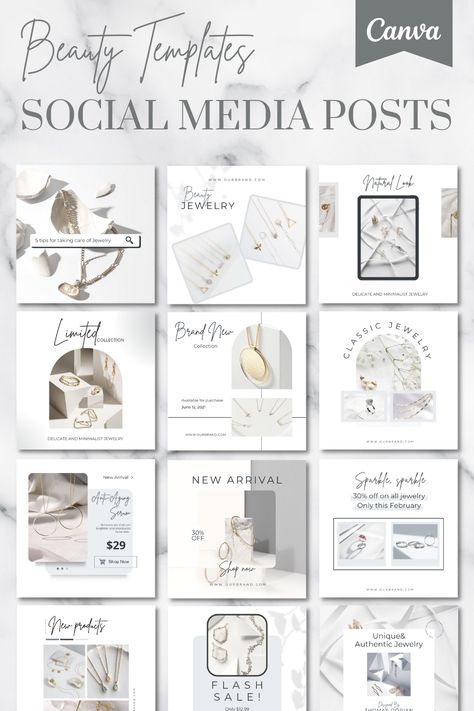 #Instagram_Feed_For_Jewelry_Business #Canva_Jewelry_Template #Jewelry_Template_Instagram #Jewelry_Business_Instagram_Feed Template Jewelry Design, Ig Feed Ideas Layout Business Jewelry, Instagram Feed For Jewelry Business, Canva Jewelry Template, Jewelry Template Instagram, Jewelry Template Design, Instagram Store Design, Jewelry Instagram Layout, Perfume Template