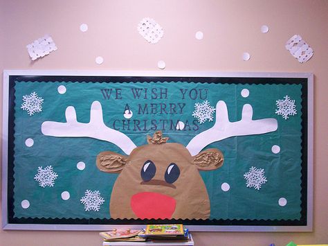 Bulletin Board Reindeer | jennifer-morgan | Flickr Reindeer Bulletin Boards, December Bulletin Boards, Holiday Bulletin Boards, Christmas Bulletin Boards, Bulletin Boards Theme, Winter Bulletin Boards, Christmas Bulletin Board, Fall Bulletin Boards, Classroom Christmas