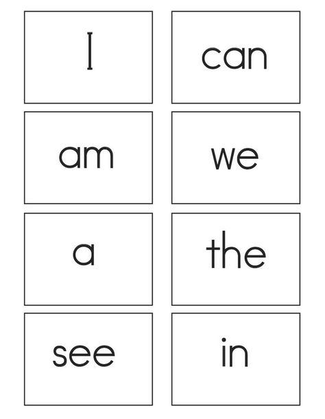 Sight Word Flash Cards Free, Sight Word Printables Free, High Frequency Words Kindergarten, Free Preschool Printables Alphabet, Kindergarten Flash Cards, Kindergarten Sight Words Flash Cards, Kids Learning Charts, Sight Words Kindergarten Printables, Sight Word Flash Cards