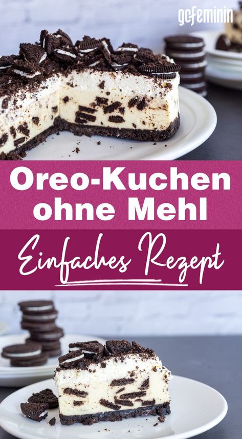 Oreo-Kuchen ohne Mehl: Verboten gutes Cheesecake-Rezept Cheesecake Red Velvet, Recipe Cheesecake, Easy Dessert Recipes Quick, Dessert Recipes For Kids, Cake Mini, Quick Easy Desserts, Healthy Desserts Easy, Health Desserts, Chocolate Dessert Recipes