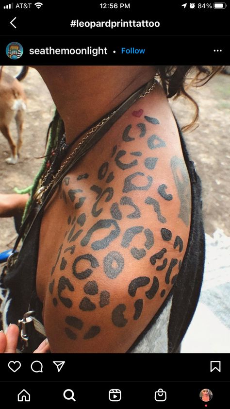 Leopard Print Tattoo Sleeve, Animal Print Tattoo, Cheetah Print Tattoos, Thigh Piece Tattoos, Leopard Print Tattoos, Leopard Print Background, 2014 Tumblr, Leopard Tattoos, Hand Tattoos For Girls