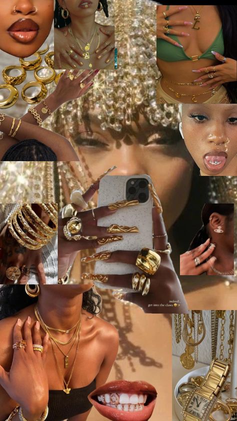 #jewerly #wallpaper #outfitinspo #vibes #vintage Maximalist Jewelry, Dope Jewelry Accessories, I Love Being Black, Earthy Aesthetic, Earthy Jewelry, Teeth Jewelry, Earthy Outfits, Gold Girl, Black Femininity