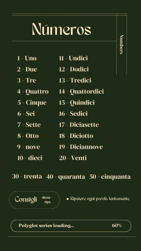 #numbers #numeros #italian #italy #italiano #learn #aprender #idiomas #language #dicas #tips #study #aprendaonline Apps To Learn Italian, Italian Language Learning Tips, Numbers In Italian, How To Learn Italian Language, Learn Italian Aesthetic, Learning Italian Aesthetic, Italian Language Aesthetic, Italy Language, Learn Italian Language