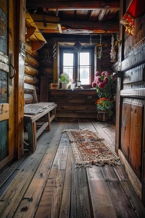 Rustic Charm: Log Cabin Flooring Ideas for You Flooring For Log Homes, Wood Cabin Interior Rustic, Log Cabin Flooring Ideas, Cabin Flooring Ideas, Wood Cabin Interior, Cabin Core Aesthetic, Cabin Interiors Rustic, Cabin Flooring, Log Cabin Flooring