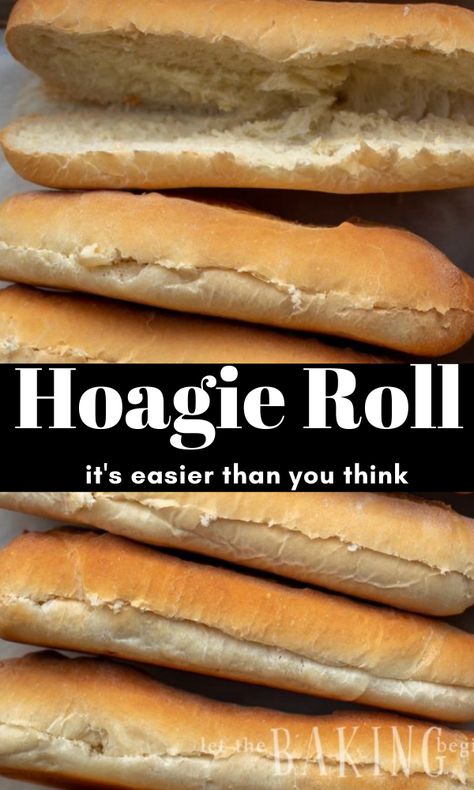 How To Make Sandwich Rolls, Home Made Hoagie Rolls, Easy Hoagie Rolls, How To Make Hoagie Rolls, Soft Hoagie Roll Recipe, Homemade Hogue Rolls, Homemade Grinder Rolls, Hoagie Rolls Homemade, Diy Hoagie Rolls