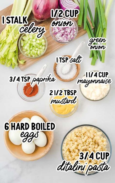 Egg Salad Sides, Egg Salad With Pasta, Pasta Salad With Eggs Hard Boiled, Devil Egg Pasta Salad, Egg Salad Pasta Recipe, Deviled Eggs Pasta Salad, Devil Egg Pasta Salad Recipe, Devilled Egg Pasta Salad, Pasta Egg Salad Recipes