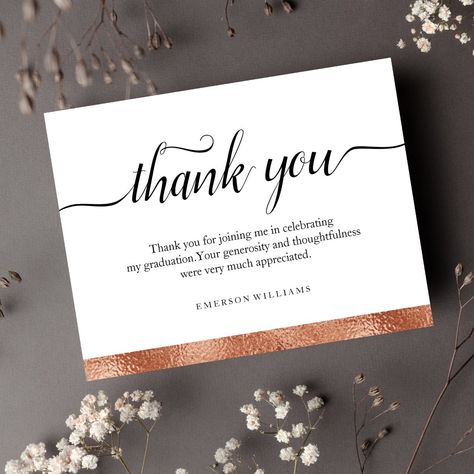 Thank You Card Ideas For Graduation, Graduation Thank You Cards Diy, Graduation Thank You Cards Wording, Grad Party Thank You Cards, Thank You Notes Graduation, Thank You Card Sayings, Thank You Card Wording, Boy Sign, Graduation Thank You Cards