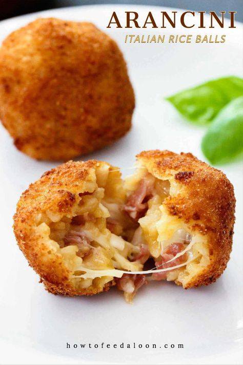 African Buffet, Italian Rice Balls Recipe, Italian Rice Balls, Arancini Balls, Risotto Balls, Arancini Recipe, Italian Rice, Rice Balls, Balls Recipe