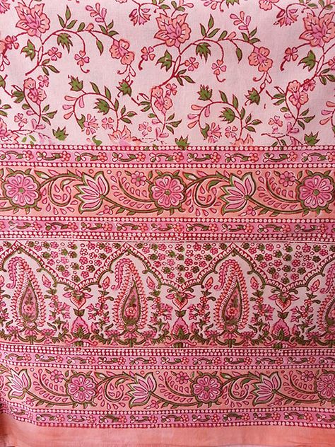 Rajasthan Textiles Gallery-Sanganeri Block Print Rajasthan Block Print, Block Print Pattern Textiles, Block Print Pattern Design, Sanganeri Print Motifs, Indian Patterns Textiles, Jaipur Textiles, Indian Fabric Prints, Indian Prints And Patterns, Indian Block Print Motifs