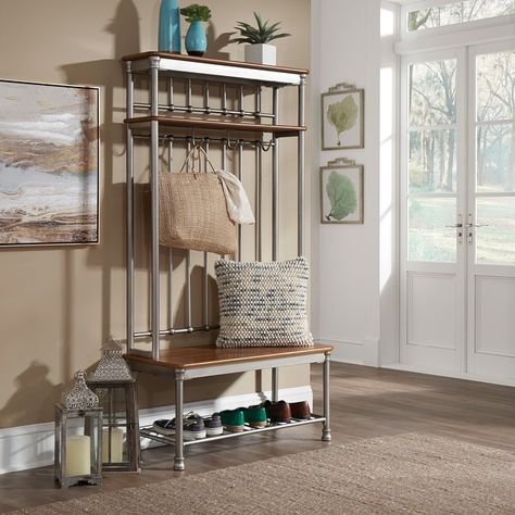 Orleans Hall Tree by homestyles - Bed Bath & Beyond - 32517510 Creole Cottage, French Creole, Modern Tv Units, Playroom Furniture, Hall Tree, Modern Storage, Living Room Bathroom, Entryway Furniture, Office Living Room